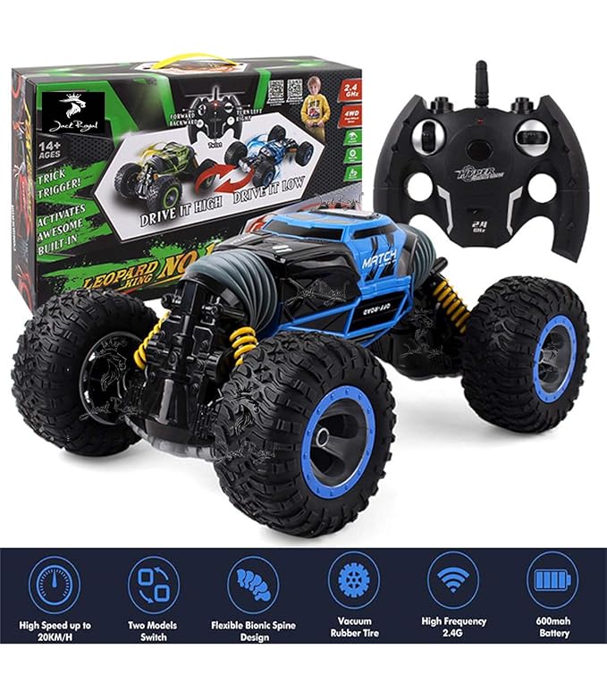 One Click Deformation 4-WD Leopard King Remote Control Car(Blue)