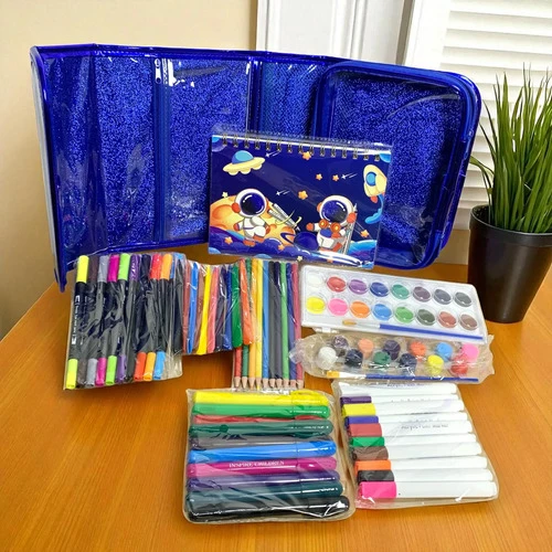 Kids Art Pencils And Sketchbook Stationery Set