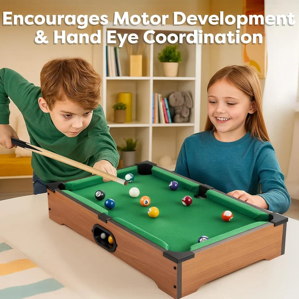 Mini Tabletop Pool Table for Kids