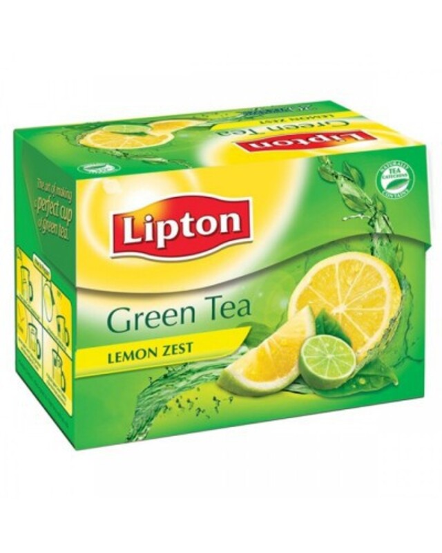 Lipton Green Tea Bags Lemon 25'S