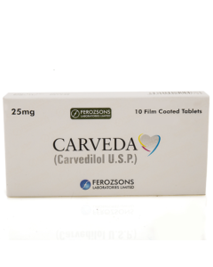Carveda 25mg Tablets (10s)